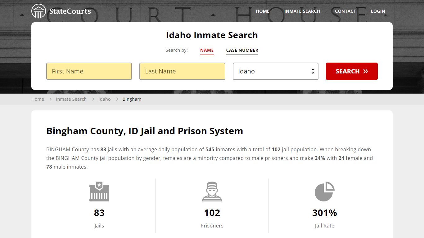 Bingham County, ID Inmate Search - StateCourts